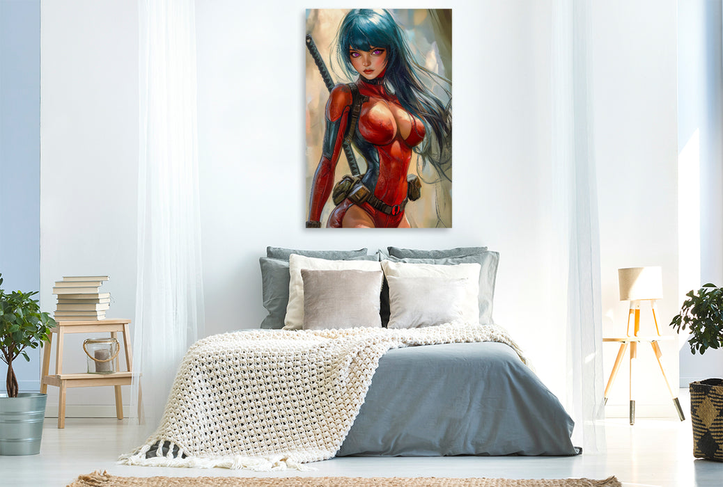 Premium Textil-Leinwand Fighty