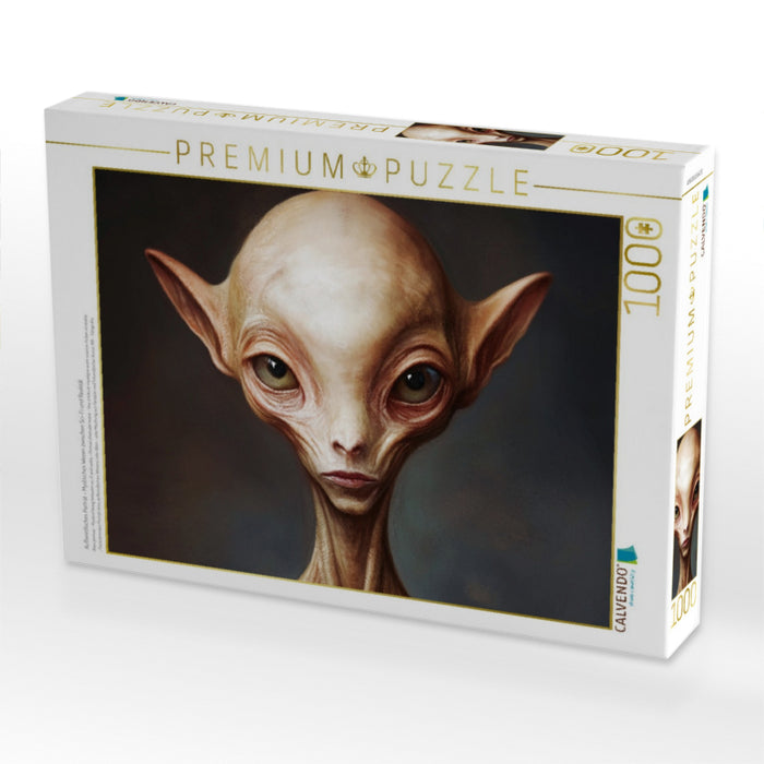 Außerirdisches Porträt - Mystisches Wesen zwischen Sci-Fi und Realität - CALVENDO Foto-Puzzle'