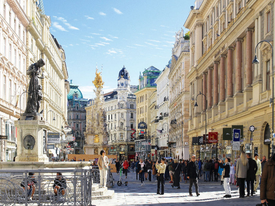 Graben Wien, Prachtstraße mit Pestsäule und Josefsbrunnen - CALVENDO Foto-Puzzle'