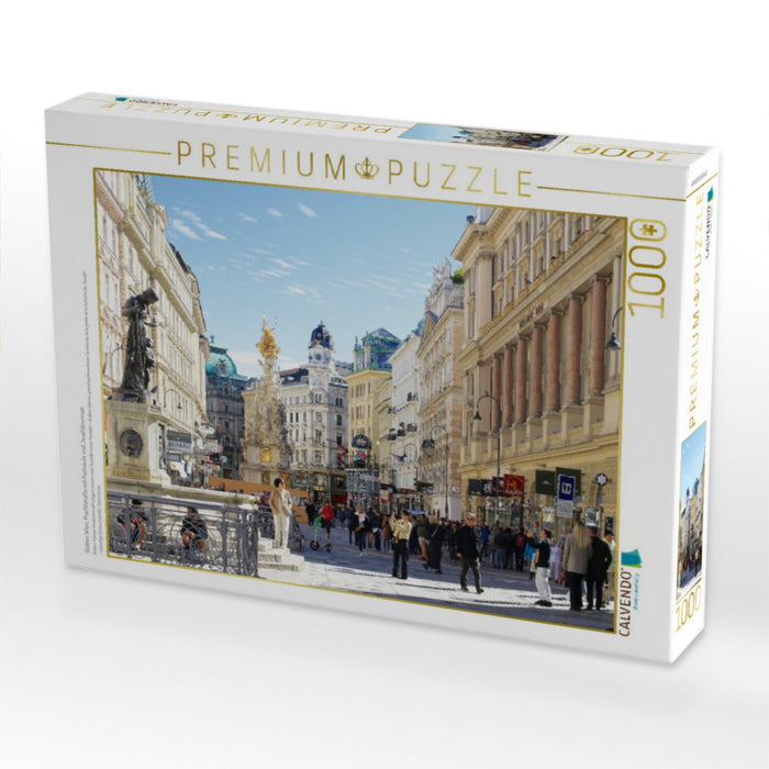 Graben Wien, Prachtstraße mit Pestsäule und Josefsbrunnen - CALVENDO Foto-Puzzle'