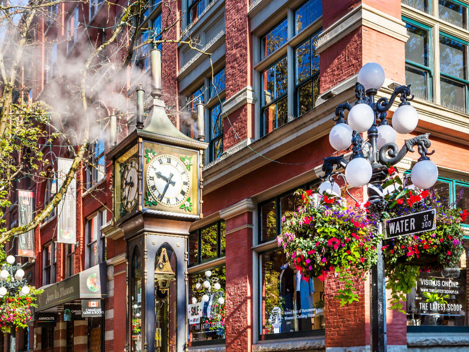 Historische Gastown Steam Clock in Vancouver - CALVENDO Foto-Puzzle'