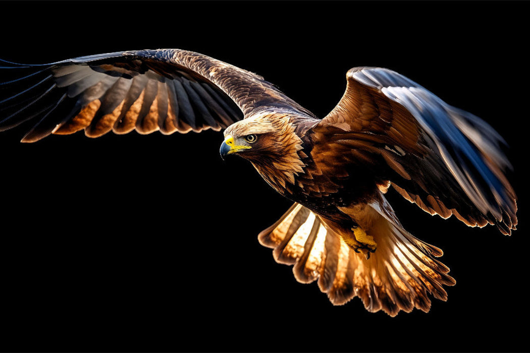 Premium Textil-Leinwand Steinadler