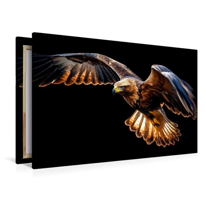 Premium Textil-Leinwand Steinadler