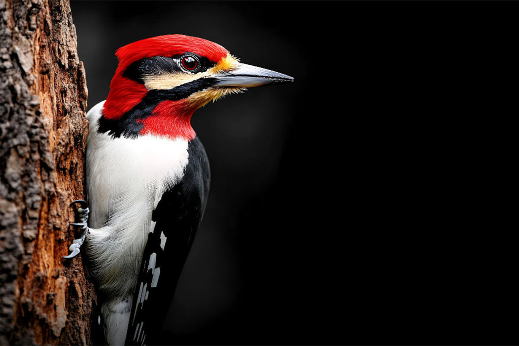 Premium Textil-Leinwand Specht