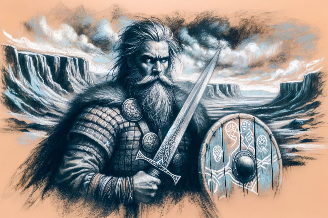 Premium Textil-Leinwand Erik der Rote entdeckte und besiedelte Grönland