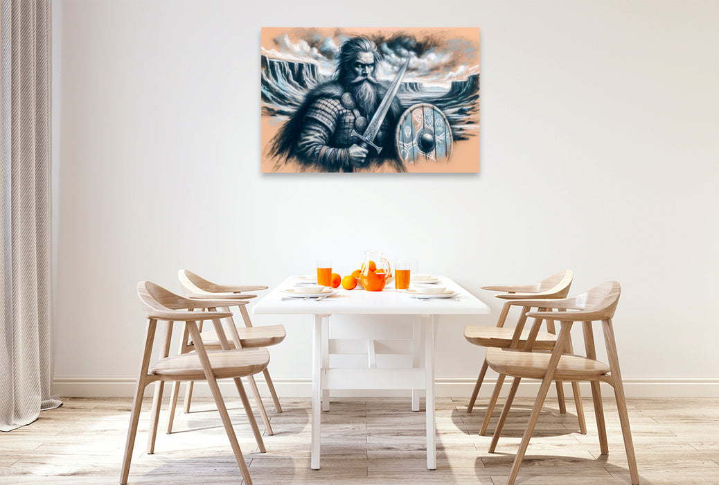 Premium Textil-Leinwand Erik der Rote entdeckte und besiedelte Grönland