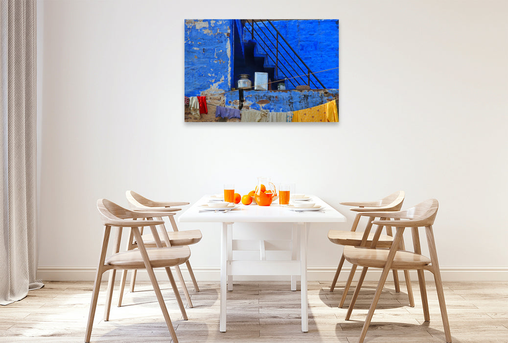 Premium Textil-Leinwand Ein Motiv aus dem Kalender Typisch Indien - Jodhpur