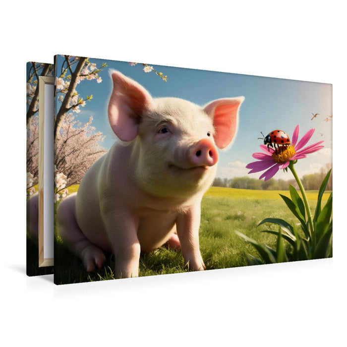 Premium Textil-Leinwand Freundschaft kennt keine Grenzen