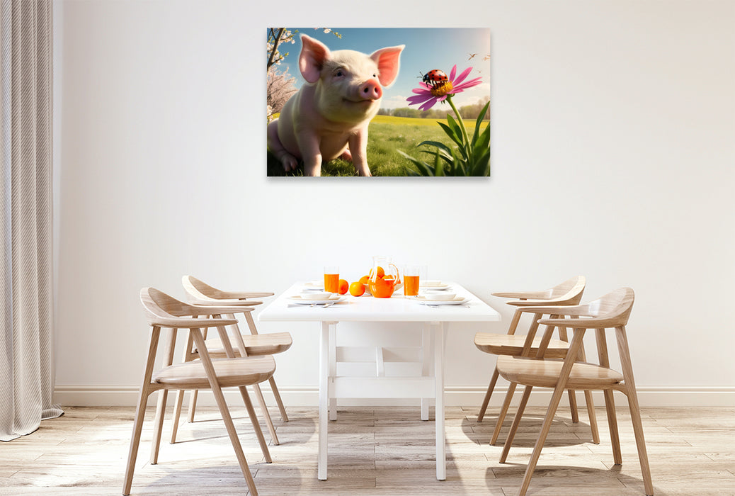 Premium Textil-Leinwand Freundschaft kennt keine Grenzen