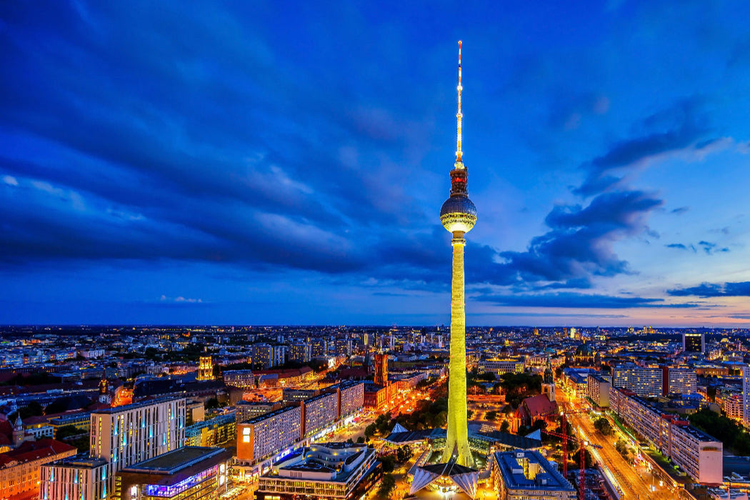 Premium Textil-Leinwand Der Fernsehturm in Berlin am Alexanderplatz