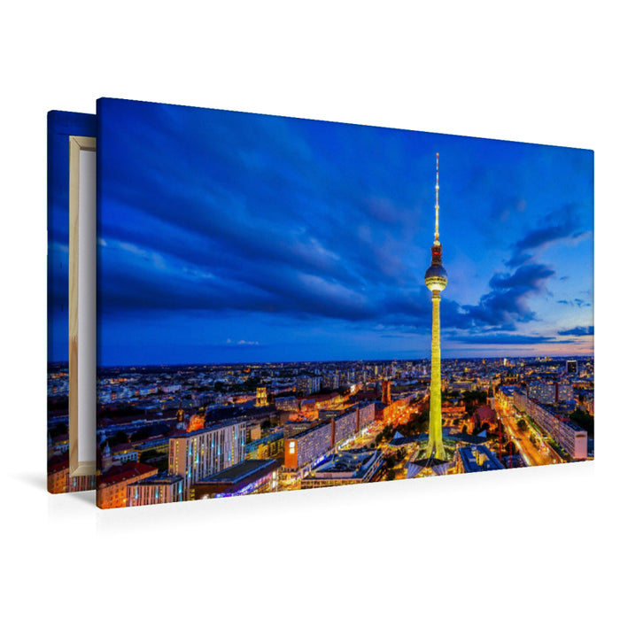 Premium Textil-Leinwand Der Fernsehturm in Berlin am Alexanderplatz