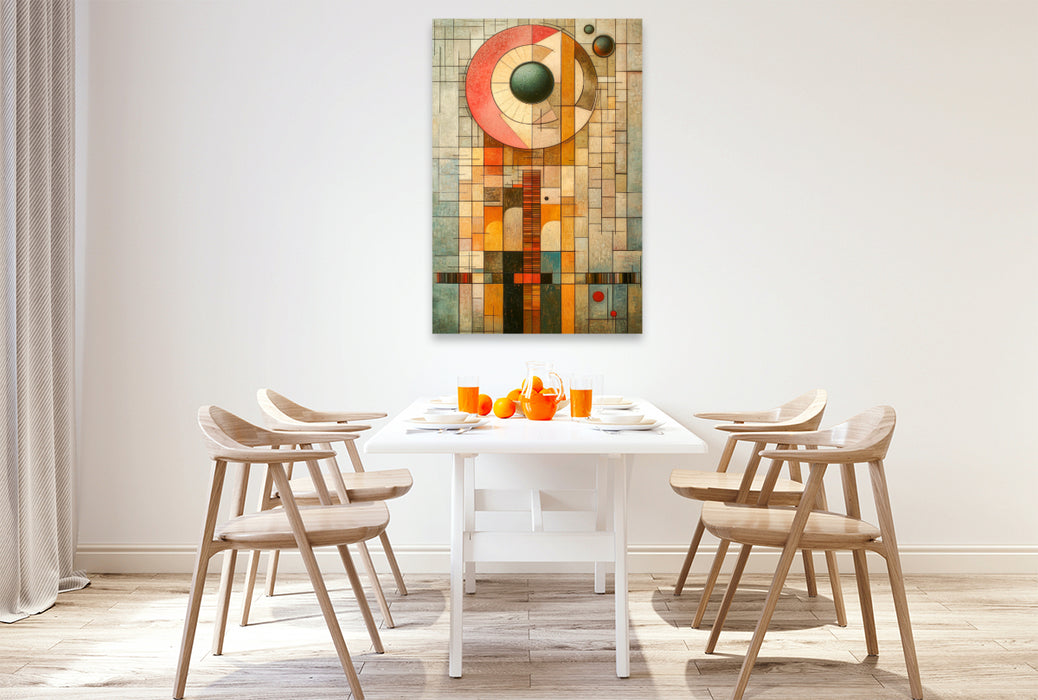 Premium Textil-Leinwand Komposition 8 KI