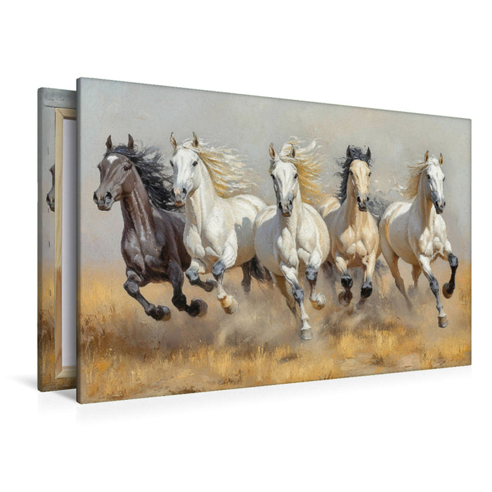 Premium Textil-Leinwand Das Pferd als Ausdruck von Dynamik und Kraft