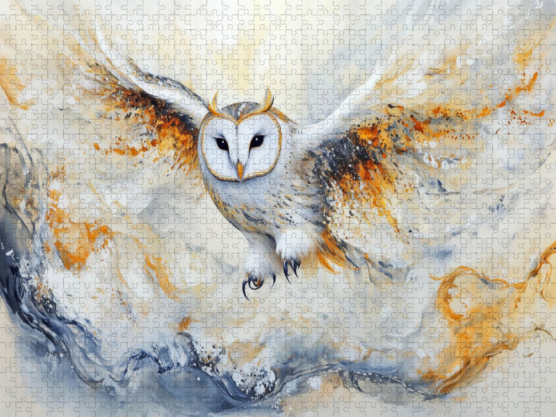 Die Eule – Wächterin des Wissens und der Nacht - CALVENDO Foto-Puzzle'
