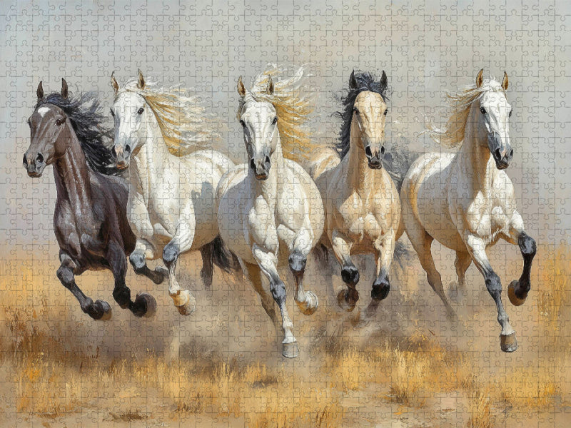 Das Pferd als Ausdruck von Dynamik und Kraft - CALVENDO Foto-Puzzle'