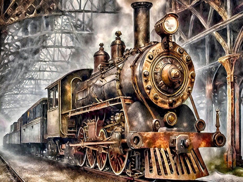 Dampflokomotive - CALVENDO Foto-Puzzle'