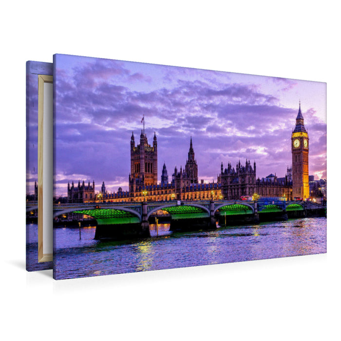 Premium Textil-Leinwand Westminster Big Ben