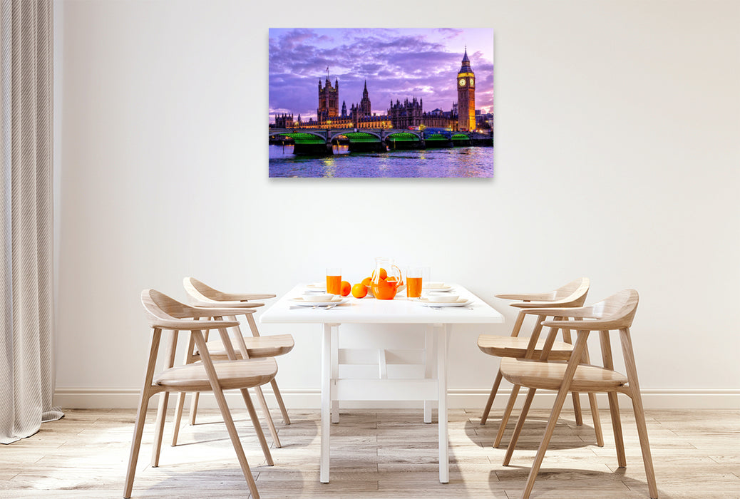 Premium Textil-Leinwand Westminster Big Ben