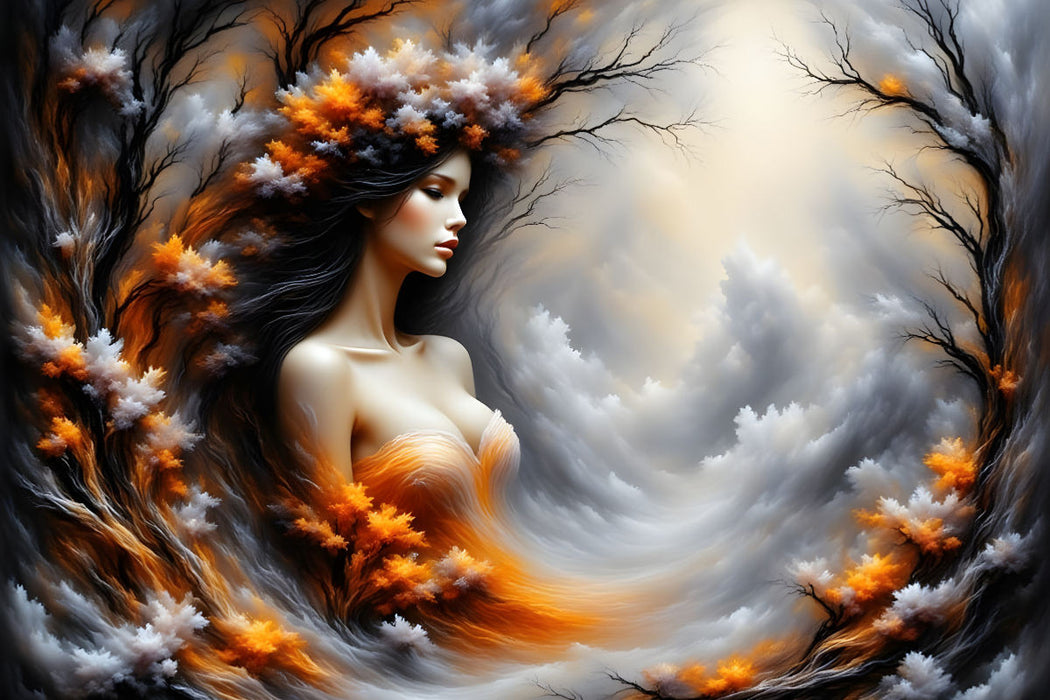 Premium Textil-Leinwand Julikönigin