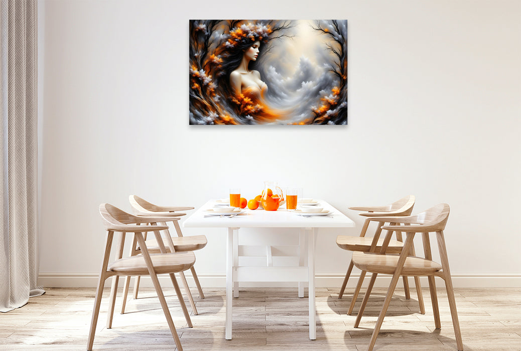 Premium Textil-Leinwand Julikönigin