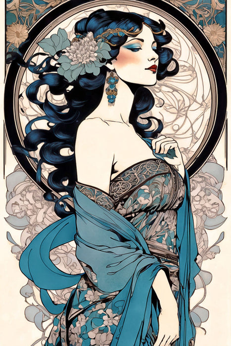 Premium Textil-Leinwand Entzückende Amelie