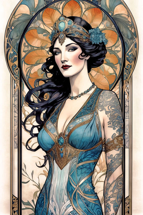 Premium Textil-Leinwand Reizvolle Julia