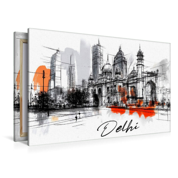 Premium Textil-Leinwand Delhi