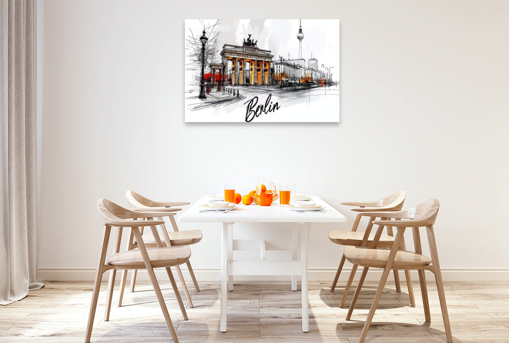 Premium Textil-Leinwand Berlin