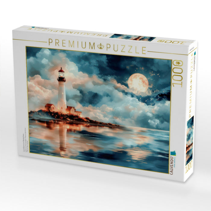 Leuchtturm im Mondschein - CALVENDO Foto-Puzzle'