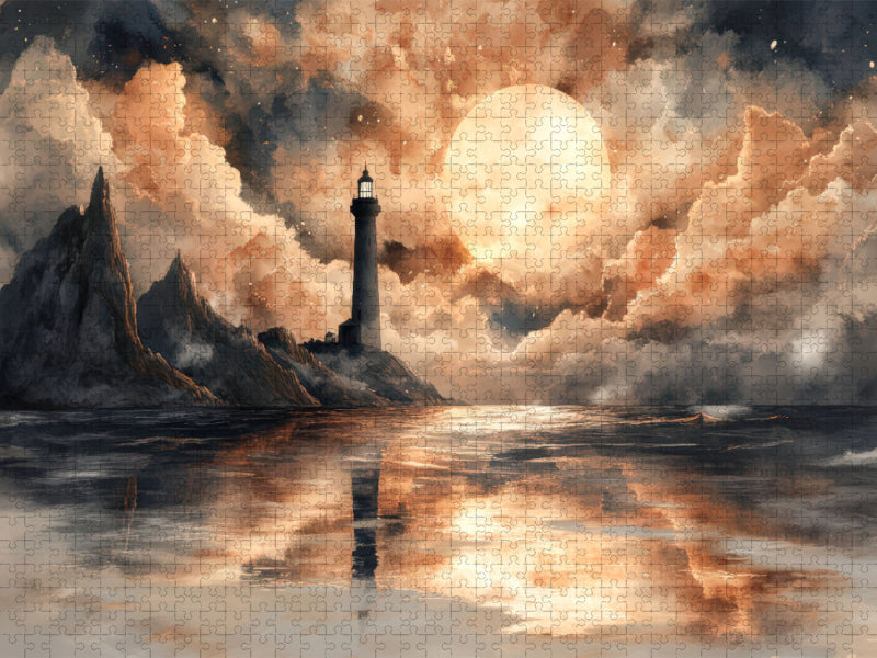 Küstenwächter in der Nacht - CALVENDO Foto-Puzzle'