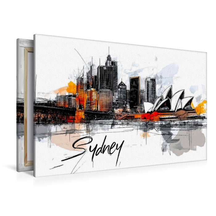 Premium Textil-Leinwand Sydney