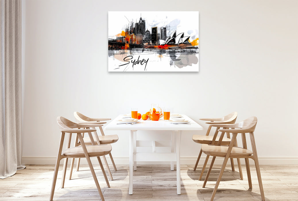 Premium Textil-Leinwand Sydney