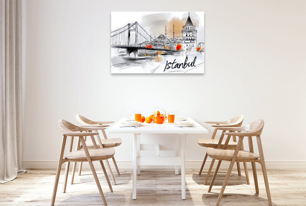 Premium Textil-Leinwand Istanbul