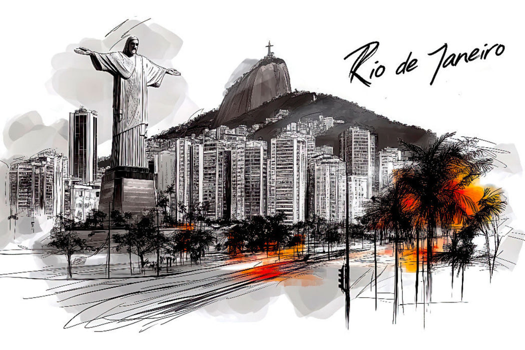 Premium Textil-Leinwand Rio de Janero