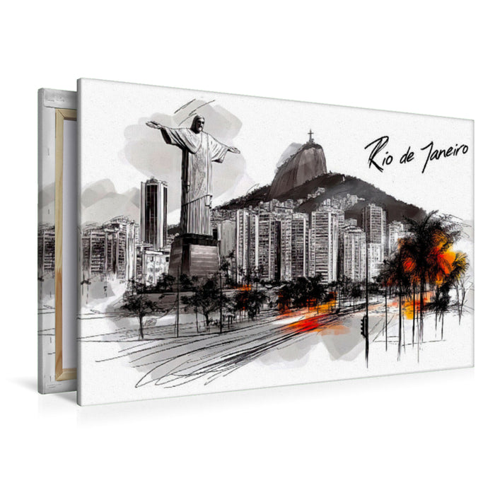 Premium Textil-Leinwand Rio de Janero