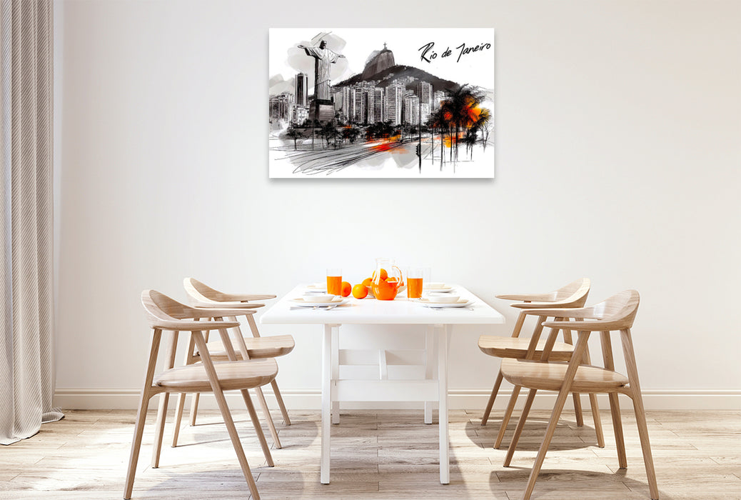 Premium Textil-Leinwand Rio de Janero