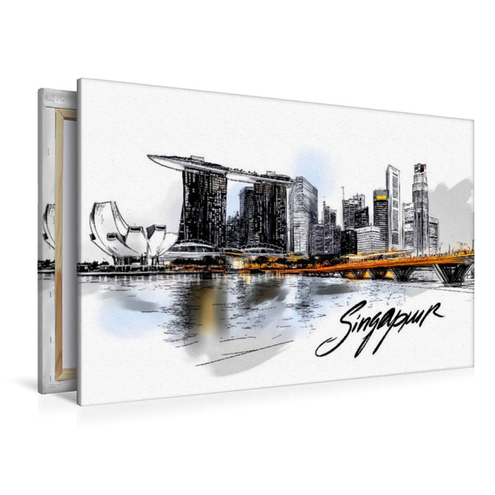 Premium Textil-Leinwand Singapur