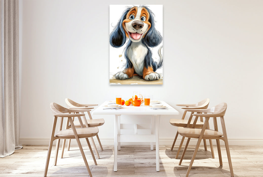 Premium Textil-Leinwand Wollen wir spielen