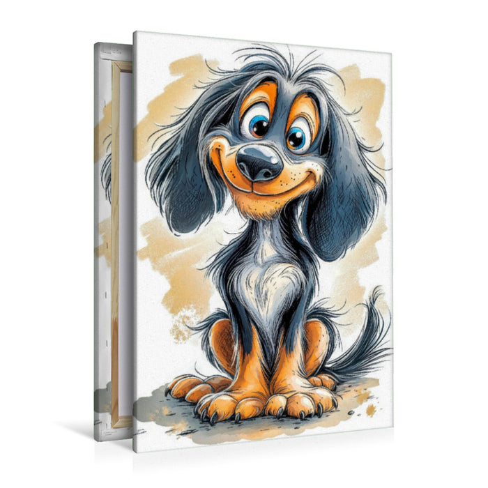 Premium Textil-Leinwand Hab mich lieb