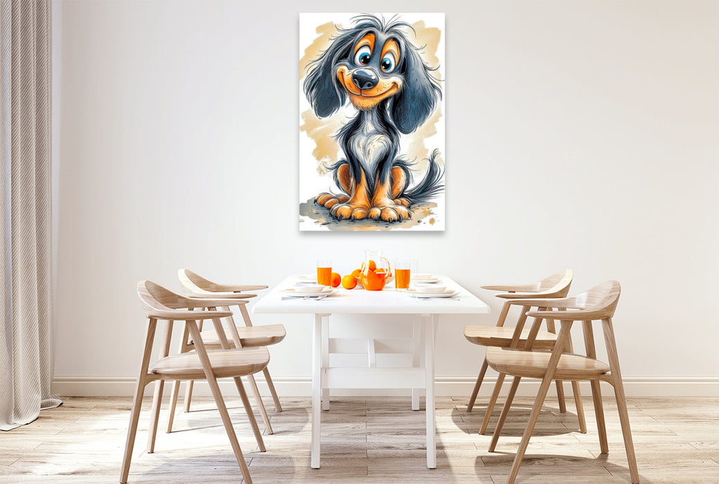 Premium Textil-Leinwand Hab mich lieb