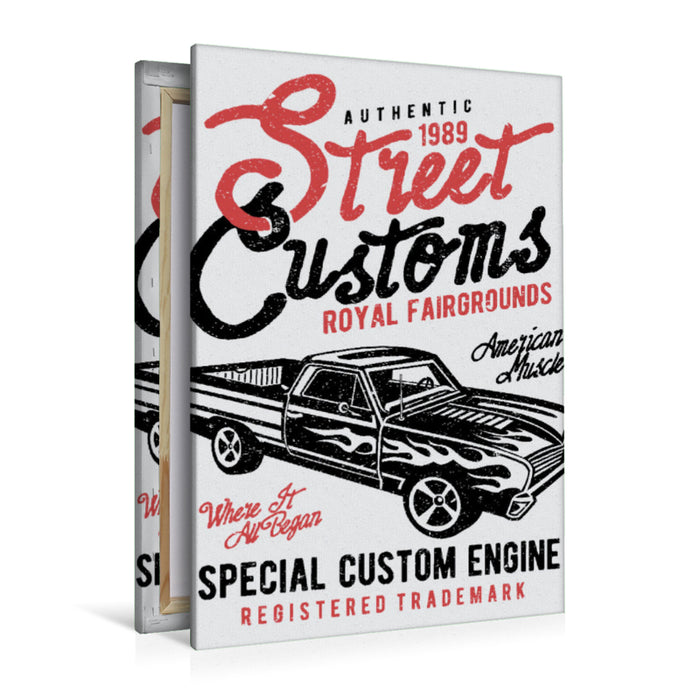 Premium Textil-Leinwand Street Customs