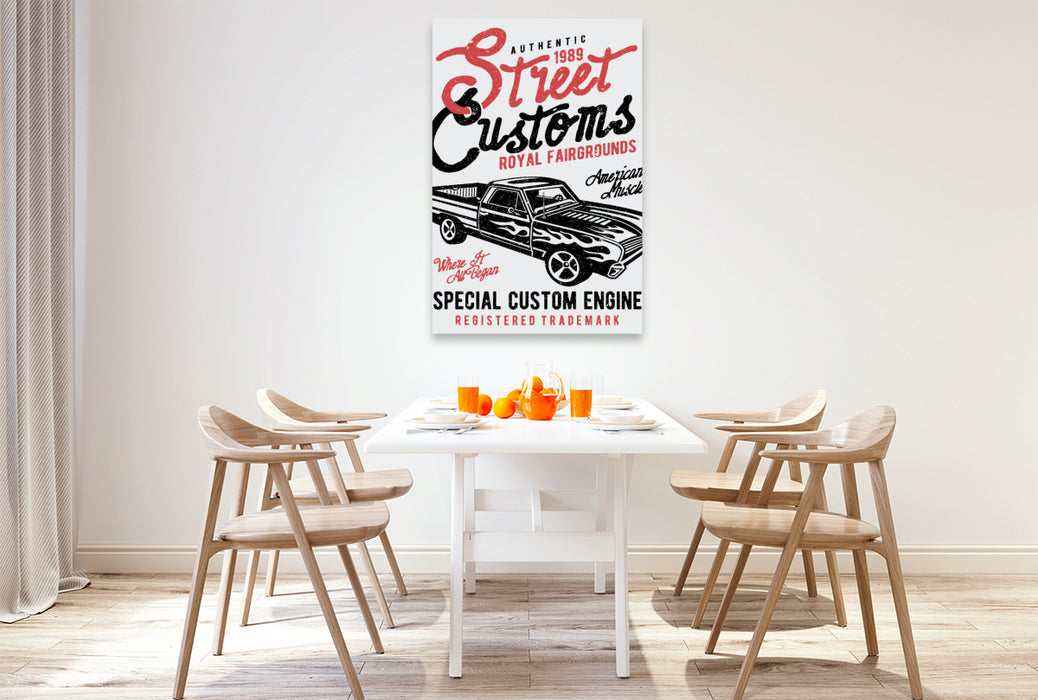 Premium Textil-Leinwand Street Customs