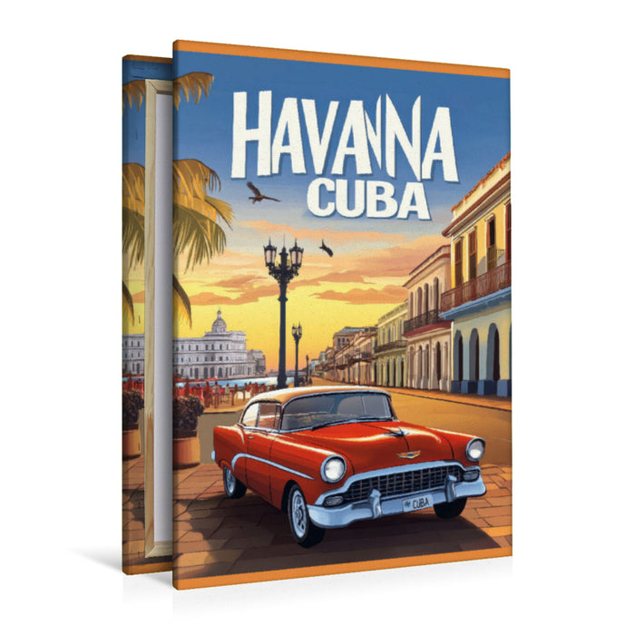 Premium Textil-Leinwand Havanna