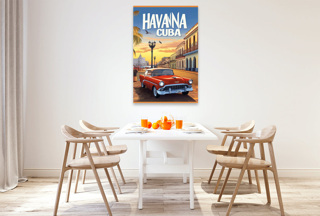 Premium Textil-Leinwand Havanna