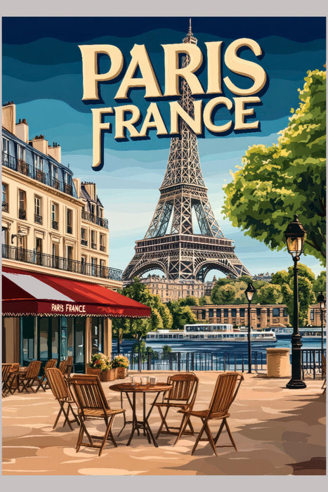 Premium Textil-Leinwand Paris