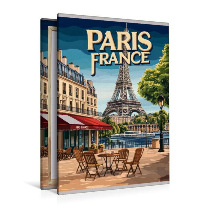 Premium Textil-Leinwand Paris