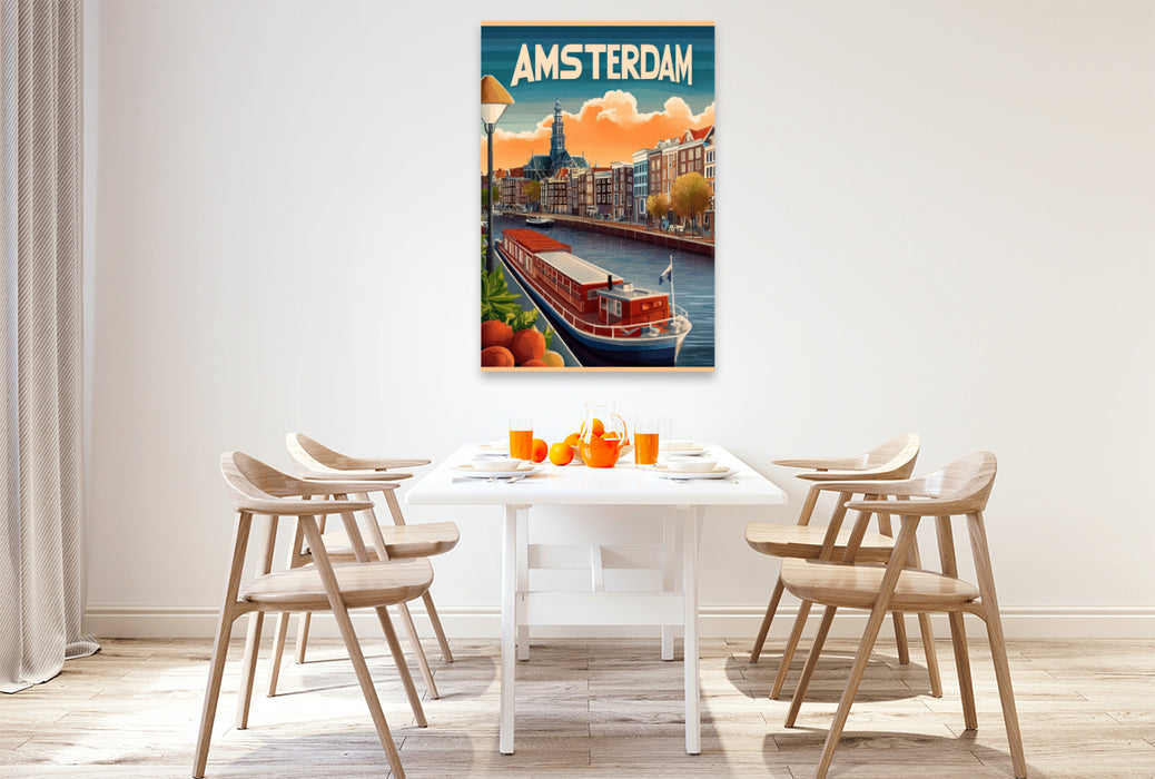 Premium Textil-Leinwand Amsterdam
