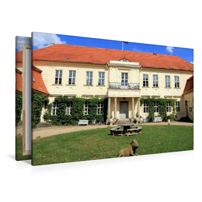 Premium Textil-Leinwand Schloss Hoppenrade im Löwenberger Land, Brandenburg