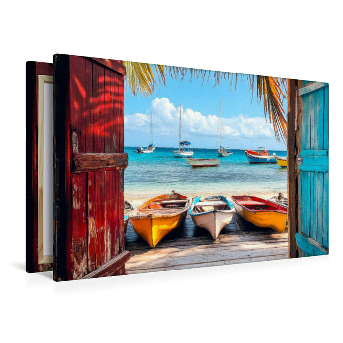 Premium Textil-Leinwand Curacao