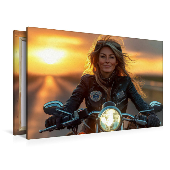 Premium Textil-Leinwand Frauen Power